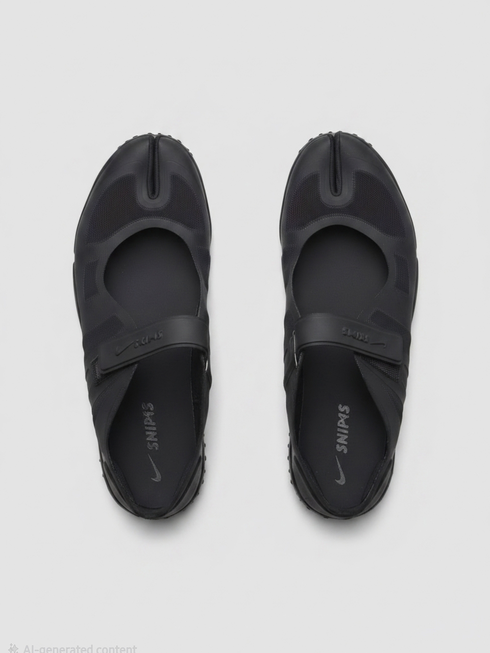 Nike Skims Black Split-Toe Mary Jane Sandals